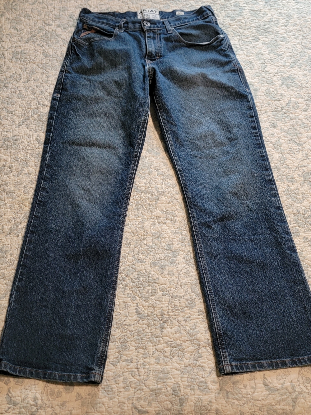 Ariat Men’s Dark Blue Straight-Leg Jeans